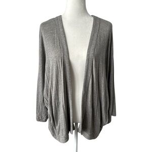 PrAna grey cardigan open fronted yoga athleisure outdoors sustainable co size M